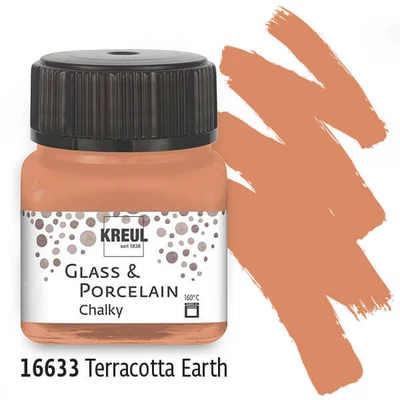 Vopsea sticlă și porțelan, Kreul, Chalky - 33 teracota
