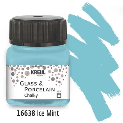 Vopsea sticlă și porțelan, Kreul, Chalky - 38 menta de gheata