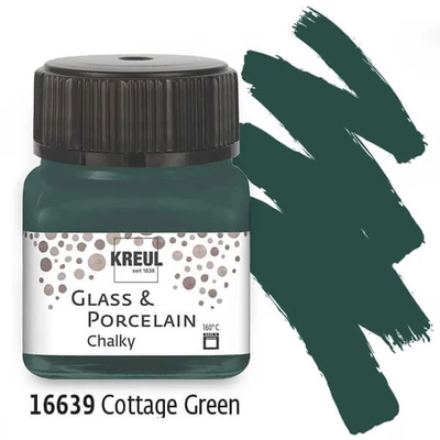 Vopsea sticlă și porțelan, Kreul, Chalky - 39 verde pal