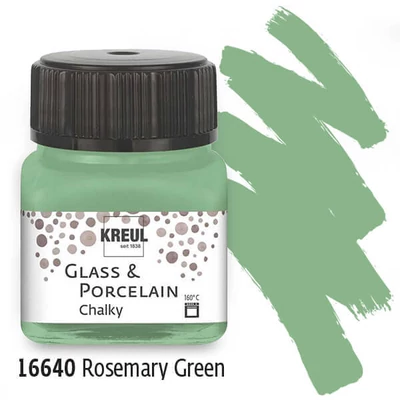 Vopsea sticlă și porțelan, Kreul, Chalky - 40 verde rozmarin