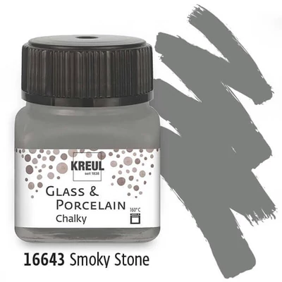 Vopsea sticlă și porțelan, Kreul, Chalky - 43 gri fum