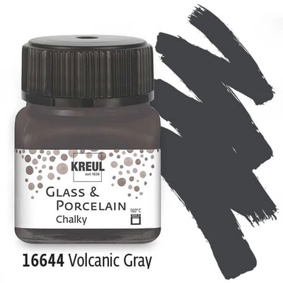 Vopsea sticlă și porțelan, Kreul, Chalky - 44 vulcan