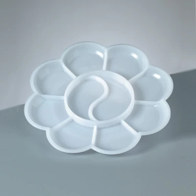 Paletă de pictură  din plastic - 13,5 cm, rotunda