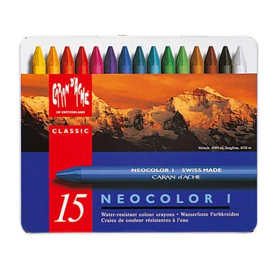 Caran d'Ache Neocolor I set crete pastel uleioase de ceară - 15 buc