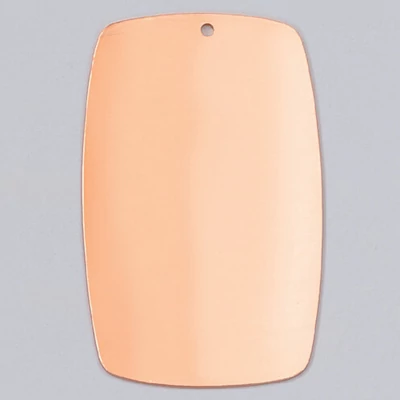 Baza din cupru rosu email email - dreptunghi, 51x32 mm