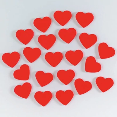 Mini decoratiuni pentru copac la pachet - inimioare, 1,5 cm - 24 buc