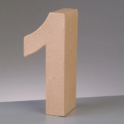 Număr de  hârtie mache - 1, 10 cm
