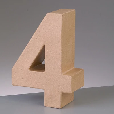 Număr de  hârtie mache - 4, 10 cm