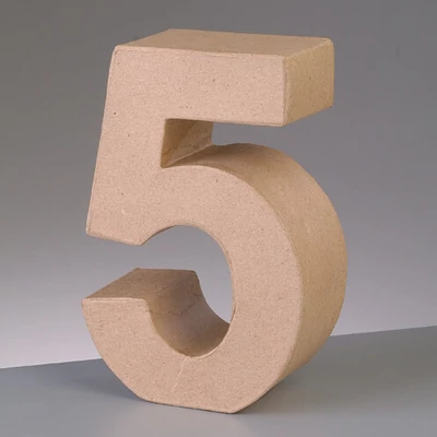 Număr de  hârtie mache - 5, 10 cm