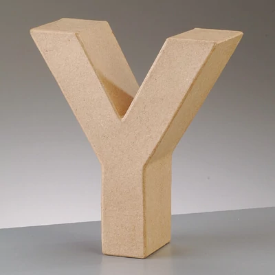 Literă din  hârtie mache - Y, 10 cm