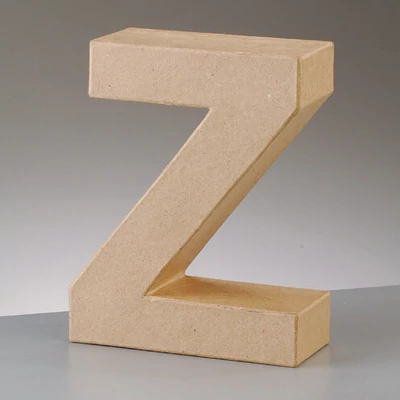 Literă din  hârtie mache - Z, 10 cm