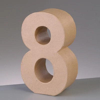 Număr de  hârtie mache - 8, 10 cm