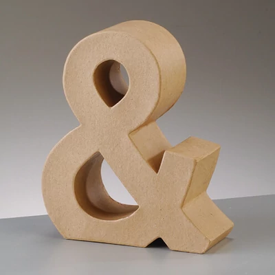 Semne de punctuație din  hârtie mache - &amp;, 10 cm