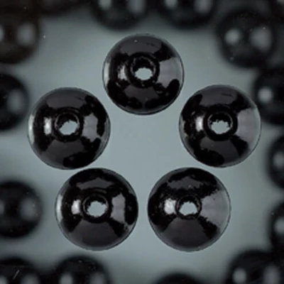 Mărgele din lemn, 4 mm, 150 buc - 89, negru