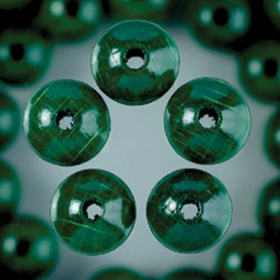 Mărgele din lemn, 6 mm, 110 buc - 69, verde închis