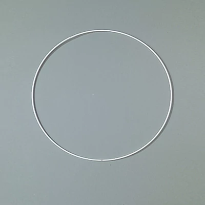 Inel de bază din metal, alb, prinzător de vise - 18 cm