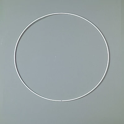 Inel de bază din metal, alb, prinzător de vise - 20 cm