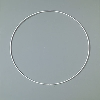 Inel de bază din metal, alb, prinzător de vise - 25 cm