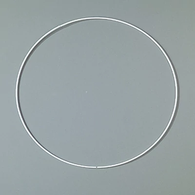 Inel de bază din metal, alb, prinzător de vise - 30 cm