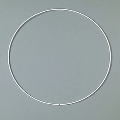 Inel de bază din metal, alb, prinzător de vise - 35 cm
