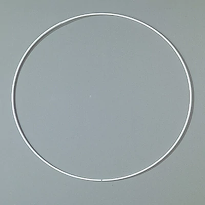 Inel de bază din metal, alb, prinzător de vise - 40 cm