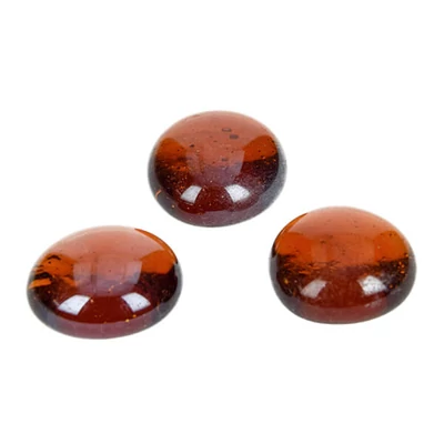 Pietricele de sticla, 18-20 mm, 100 g - irizante, topaz