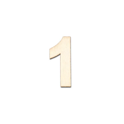 Număr de lemn, 40x2 mm - 1