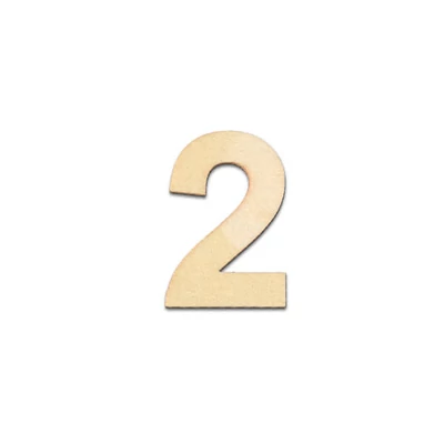 Număr de lemn, 40x2 mm - 2