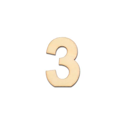 Număr de lemn, 40x2 mm - 3