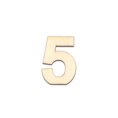 Număr de lemn, 40x2 mm - 5