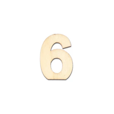Număr de lemn, 40x2 mm - 6