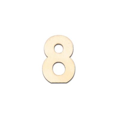 Număr de lemn, 40x2 mm - 8