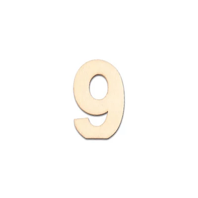 Număr de lemn, 40x2 mm - 9