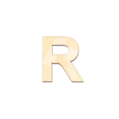 Literă din lemn, 40x2 mm - R