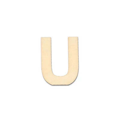 Literă din lemn , 40x2 mm - U