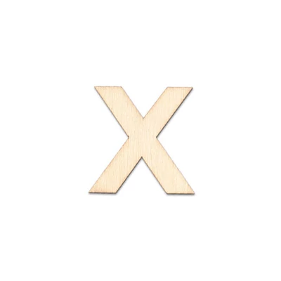 Literă din lemn, 40x2 mm - X