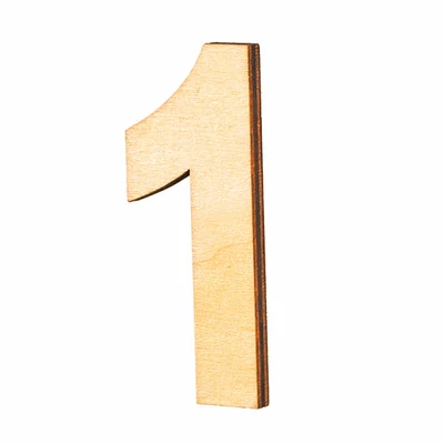 Număr de lemn, 80x5 mm - 1