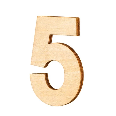 Număr de lemn, 80x5 mm - 5