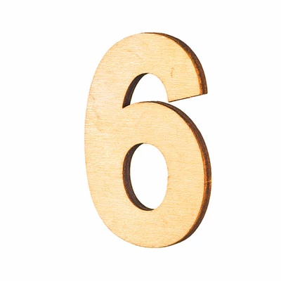 Număr de lemn, 80x5 mm - 6