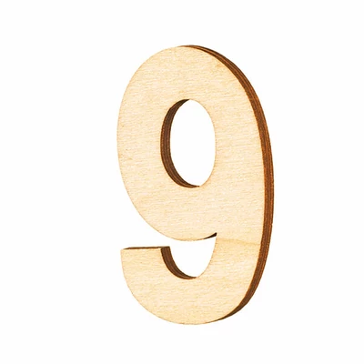 Număr de lemn, 80x5 mm - 9