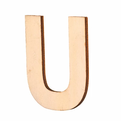 Literă din lemn , 80x5 mm - U