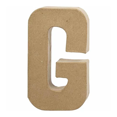 Literă din  hârtie mache - G, 20,5 cm