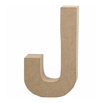 Literă din  hârtie mache - J, 20,5 cm