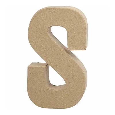 Literă din  hârtie mache - S, 20,5 cm