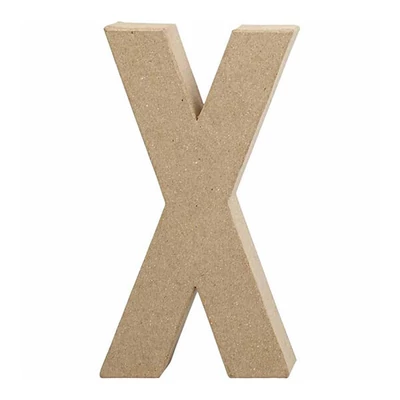 Literă din  hârtie mache - X, 20,5 cm