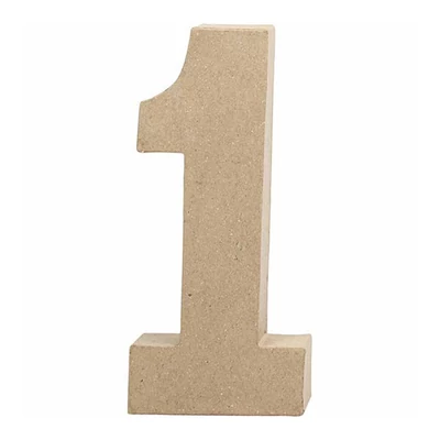 Număr de  hârtie mache - 1, 20,5 cm
