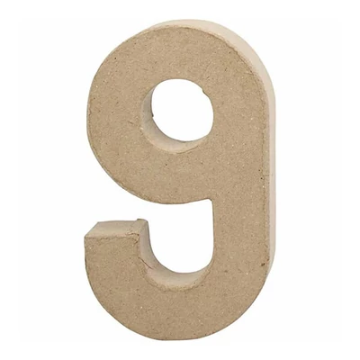 Număr de  hârtie mache - 9, 20,5 cm