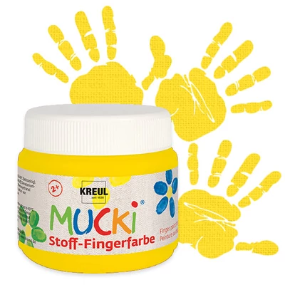 Ujjfesték textilre, Mucki, 150 ml - sárga