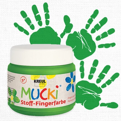 Vopsea pentru degete Mucci pentru textile, 150 ml - verde
