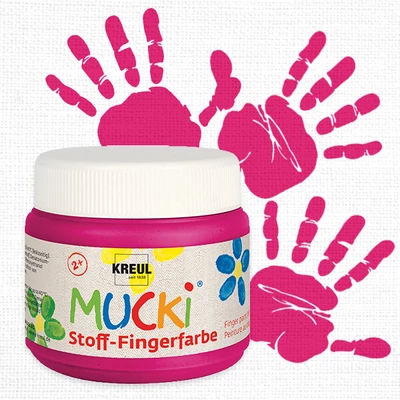 Vopsea pentru degete Mucci pentru textile, 150 ml - roz